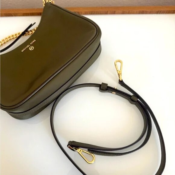 Michael Kors Jet Set Charm Chain Nylon Crossbody/Pouchette Shoulder Bag - Picture 7 of 8